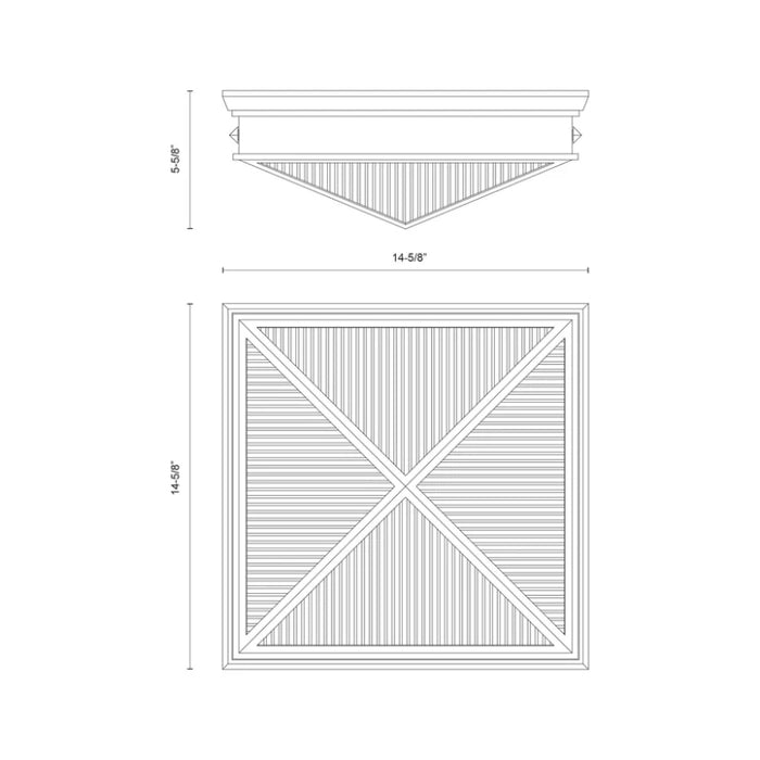 Alora FM332615 Cairo 2-lt 15" Flush Mount