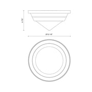 Alora FM348010 Willard 1-lt 10" Flush Mount