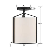 Crystorama CAR-9201-CEILING Carlyn 1-lt 10" Semi Flush Mount
