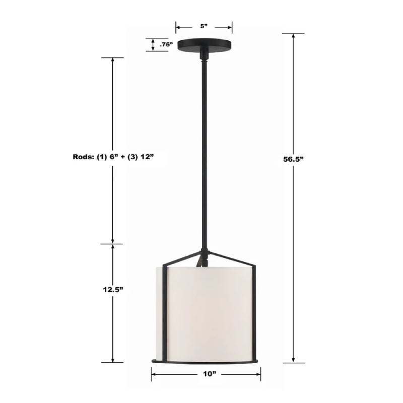 Crystorama CAR-9201 Carlyn 1-lt 10" Pendant