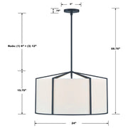Crystorama CAR-9206 Carlyn 6-lt 24" Chandelier