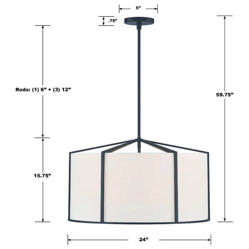 Crystorama CAR-9206 Carlyn 6-lt 24" Chandelier