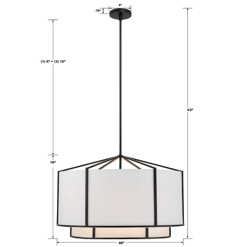 Crystorama CAR-9209 Carlyn 6-lt 28" Chandelier