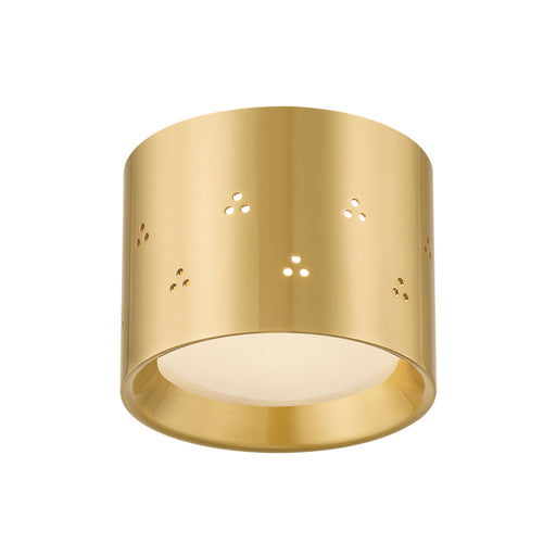 Hudson Valley CB2405 Edisto 1-lt 5" LED Flush Mount - Aged Brass