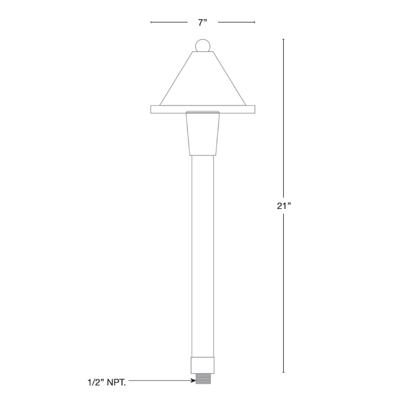 SPJ SPJ-CC-101 21" Tall LED Outdoor Path Light