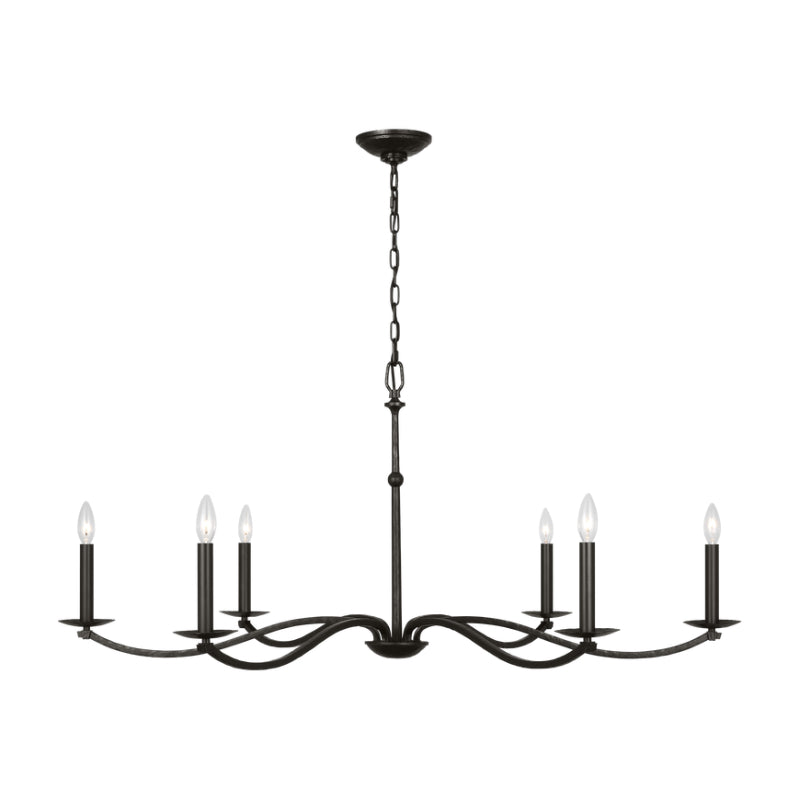Visual Comfort CC1766 Wellen 6-lt 48" Extra Large Chandelier