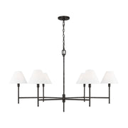 Visual Comfort CC1786 Ridgewood 6-lt 48" Extra Large Chandelier - Aged Iron