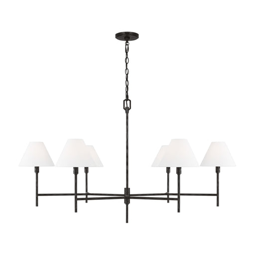 Visual Comfort CC1786 Ridgewood 6-lt 48" Extra Large Chandelier - Aged Iron