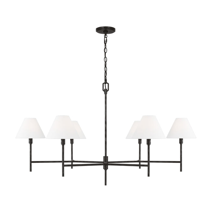Visual Comfort CC1786 Ridgewood 6-lt 48" Extra Large Chandelier - Aged Iron