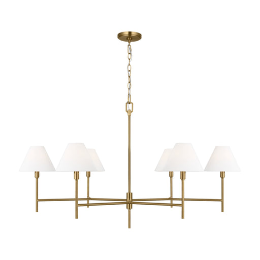 Visual Comfort CC1786 Ridgewood 6-lt 48" Extra Large Chandelier - Burnished Brass