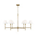 Visual Comfort CC1786 Ridgewood 6-lt 48" Extra Large Chandelier - Burnished Brass