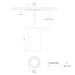 DMF C Series 4" LED Round Cylinder, Cord Mount, 1500lm