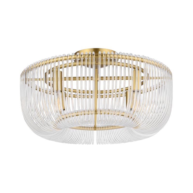 Visual Comfort CF1144 Pierce 4-lt 20" Medium Flush Mount - Burnished Brass