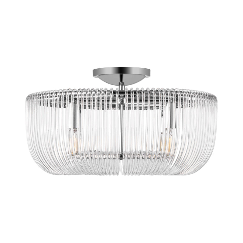 Visual Comfort CF1144 Pierce 4-lt 20" Medium Flush Mount - Polished Nickel