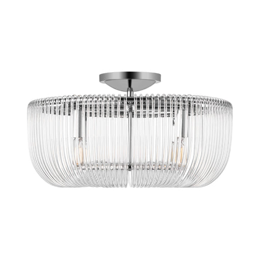Visual Comfort CF1144 Pierce 4-lt 20" Medium Flush Mount - Polished Nickel