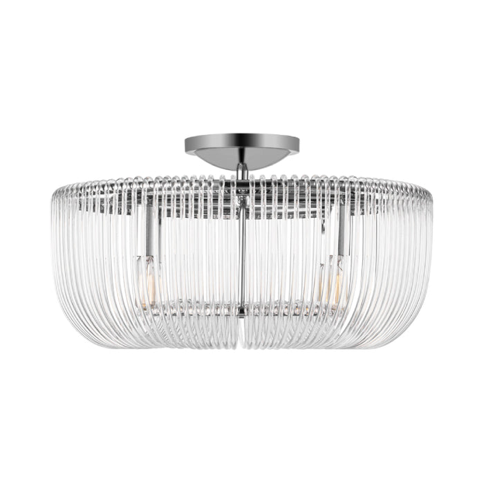 Visual Comfort CF1144 Pierce 4-lt 20" Medium Flush Mount - Polished Nickel