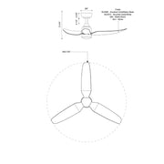 Kuzco CF92942 Hugo 42" Ceiling Fan