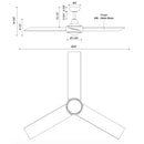 Kuzco CF94956 Owens 56" Ceiling Fan with LED Light Kit