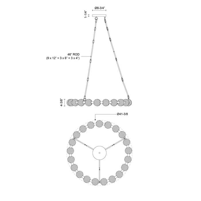 Alora CH321041-UNV-010 Marni 41" LED Chandelier