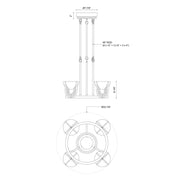 Alora CH362423 Colette 4-lt 23" LED Chandelier