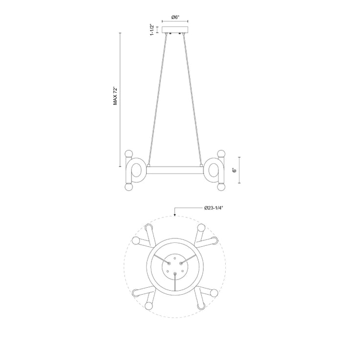 Alora Mood CH420823 Sadie 8-lt 23" Chandelier