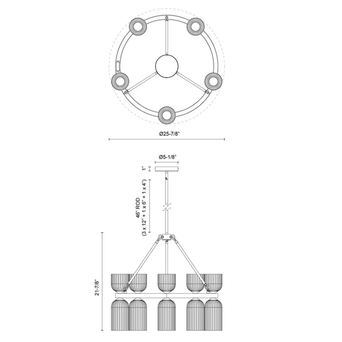 Alora Mood CH442626 Nelly 10-lt 26" Chandelier