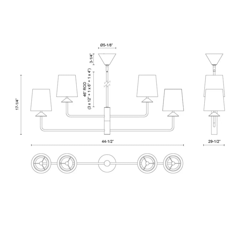 Alora Mood CH497445 Bridgette 4-lt 45" Chandelier