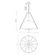 Alora Mood CH661433 Crosby 4-lt 33" Chandelier