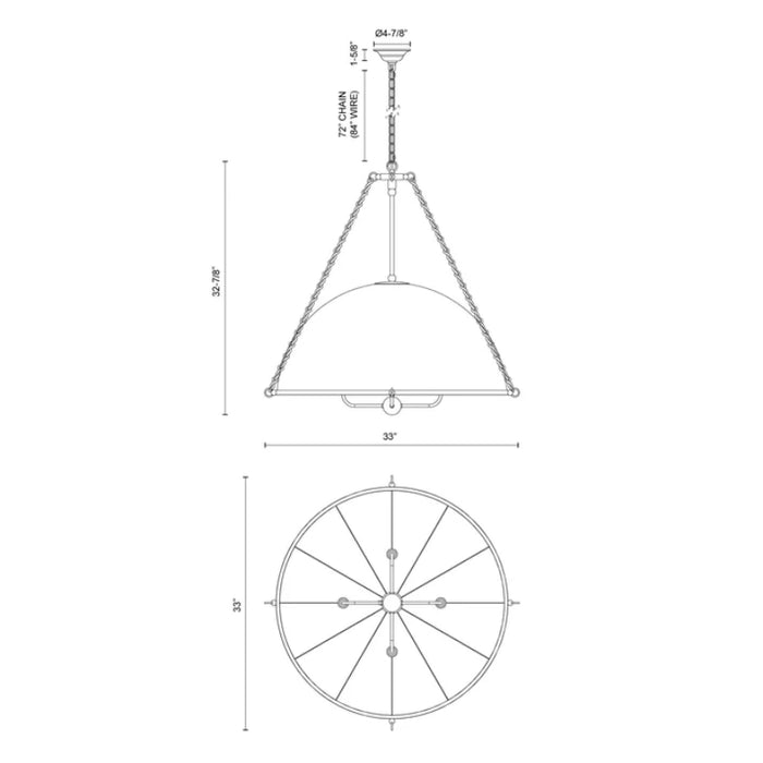 Alora Mood CH661433 Crosby 4-lt 33" Chandelier