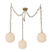 Alora Mood MP579712 Cherise 3-lt 12" Multi Pendant - Brushed Gold