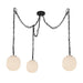 Alora Mood MP579712 Cherise 3-lt 12" Multi Pendant - Matte Black