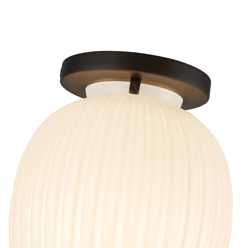 Alora Mood SF579107 Cherise 1-lt 7" Semi-Flush Mount - Matte Black