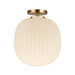 Alora Mood SF579112 Cherise 1-lt 12" Semi-Flush Mount - Brushed Gold
