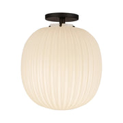 Alora Mood SF579112 Cherise 1-lt 12" Semi-Flush Mount - Matte Black