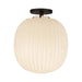 Alora Mood SF579112 Cherise 1-lt 12" Semi-Flush Mount - Matte Black