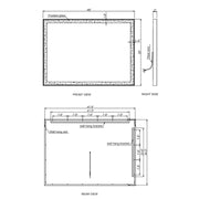 Paris Mirror Chic Rectangle 48" x 35" LED Lighted Mirror, 3CCT Selectable