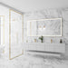 Paris Mirror Chic Rectangle 85" x 40" LED Lighted Mirror, CCT Selectable - Gold Framed