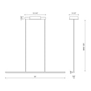 Kuzco LP14935-UNV Chute 1-lt 36" LED Linear Pendant, 120-277V