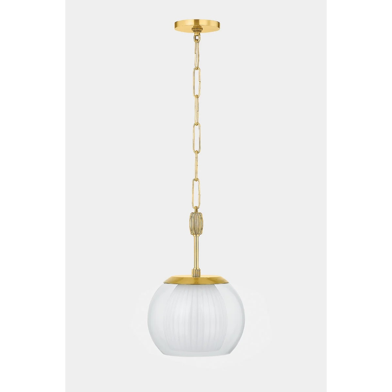 Hudson Valley 7310 Clementon 1-lt 11" Pendant - Aged Brass