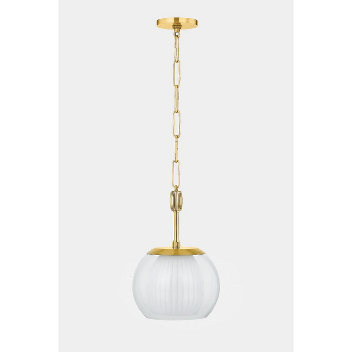Hudson Valley 7310 Clementon 1-lt 11" Pendant - Aged Brass