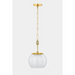 Hudson Valley 7310 Clementon 1-lt 11" Pendant - Aged Brass