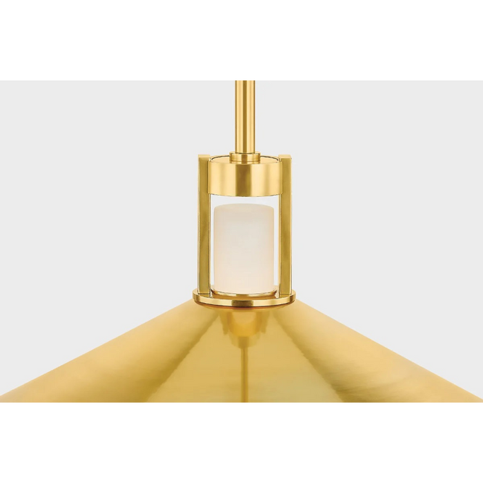 Hudson Valley 3028 Clermont 2-lt 28" LED Pendant - Aged Brass