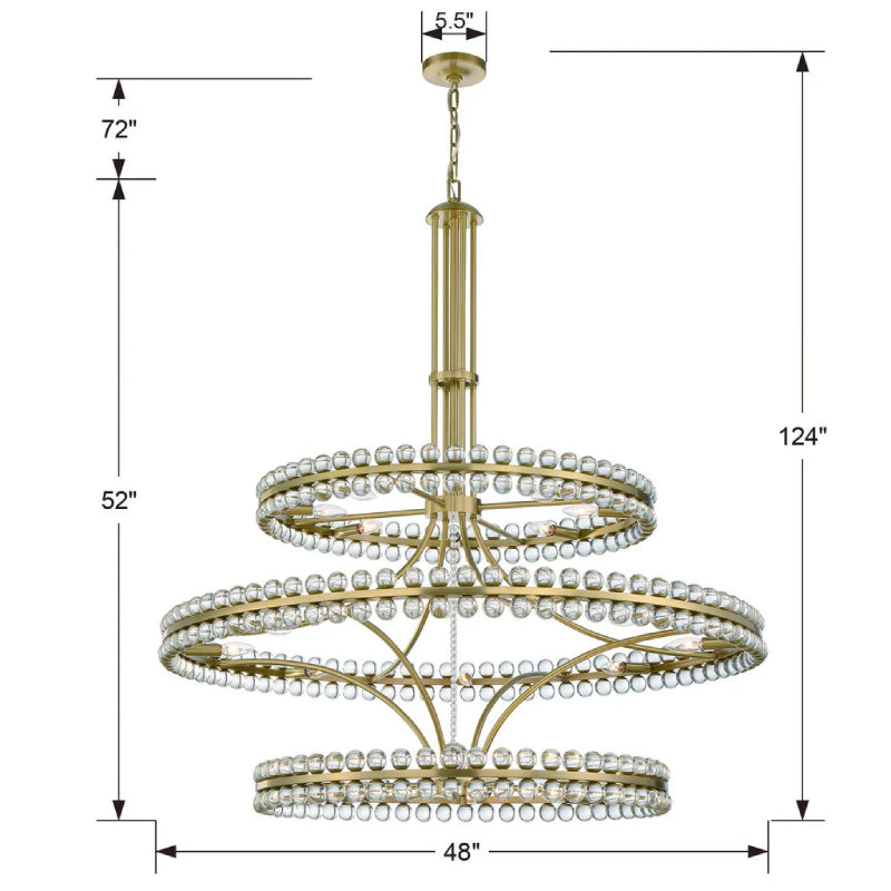 Crystorama CLO-8000 Clover 24-lt 48" Chandelier