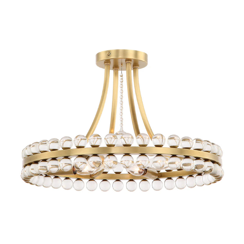 Crystorama CLO-8894 Clover 4-lt 18" Semi Flush Mount