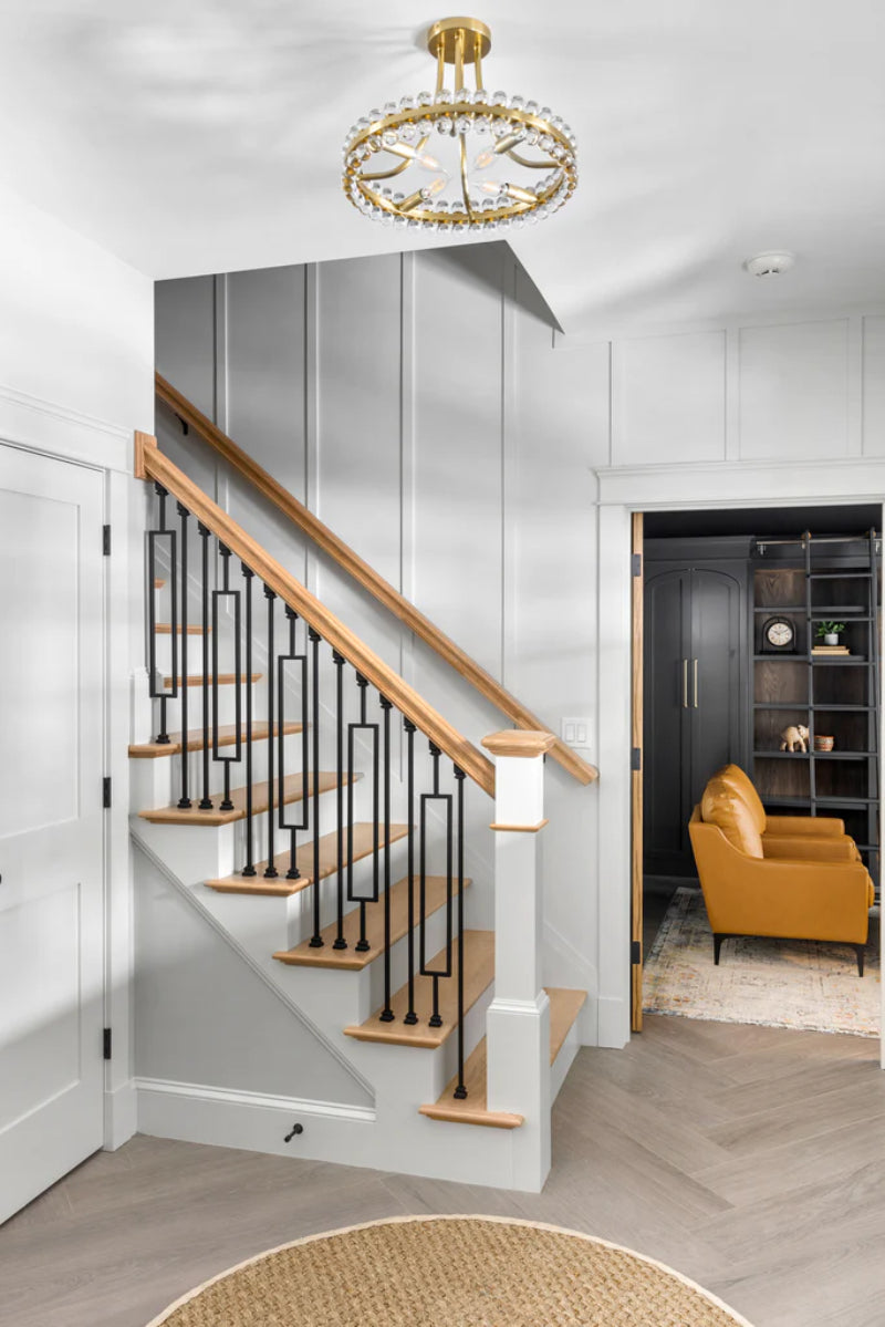 Crystorama CLO-8894 Clover 4-lt 18" Semi Flush Mount