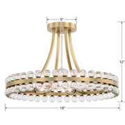 Crystorama CLO-8894 Clover 4-lt 18" Semi Flush Mount