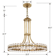Crystorama CLO-8898 Clover 8-lt 23" Chandelier