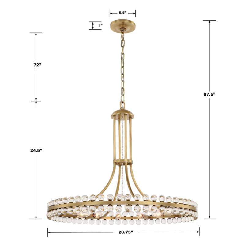 Crystorama CLO-8899 Clover 12-lt 29" Chandelier
