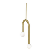 AFX COEP12LAJUD Colette 2-lt 12" LED Pendant - Light Antique Brass