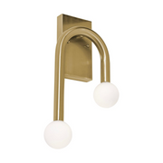 AFX COES1017LAJUD Colette 2-lt 17" Tall LED Wall Sconce - Light Antique Brass